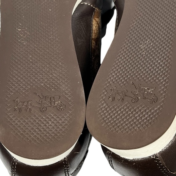 COACH Rebecca Khaki Chestnut Brown Sneakers Shoes Women's Size 8.5 - Picture 12 of 16